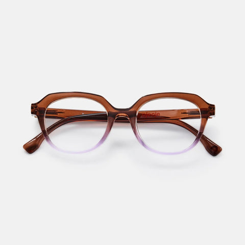 OjeOje Læsebrille C brun/lilla - 100% Genanvendt plast