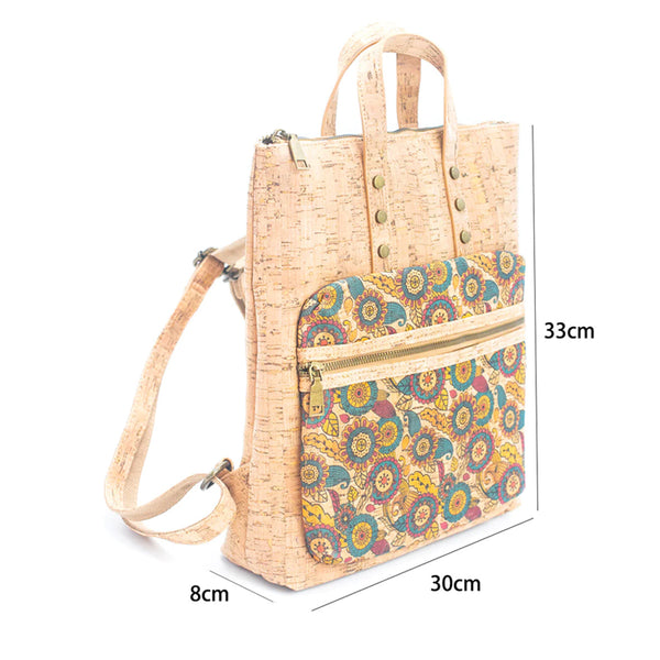 Backpack rygsæk af kork - Vegansk - natur/mønster