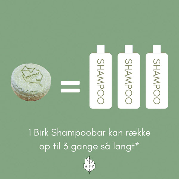Shampoo bar - til alm. og behandlet hår, duft af pebermynte