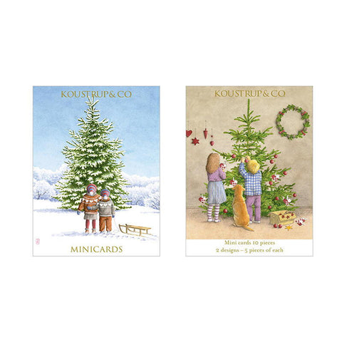 Kort Juletræ - Koustrup & Co. - Forskellige grantræmotiver
