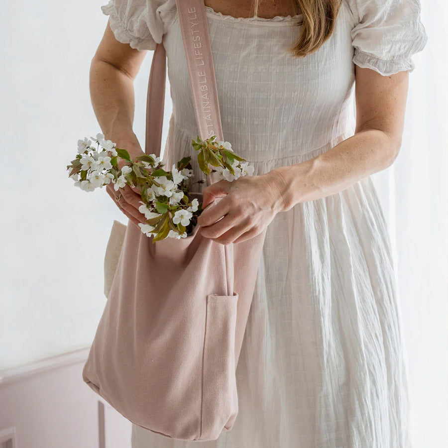 Shopping taske af canvas - Mira - Rose