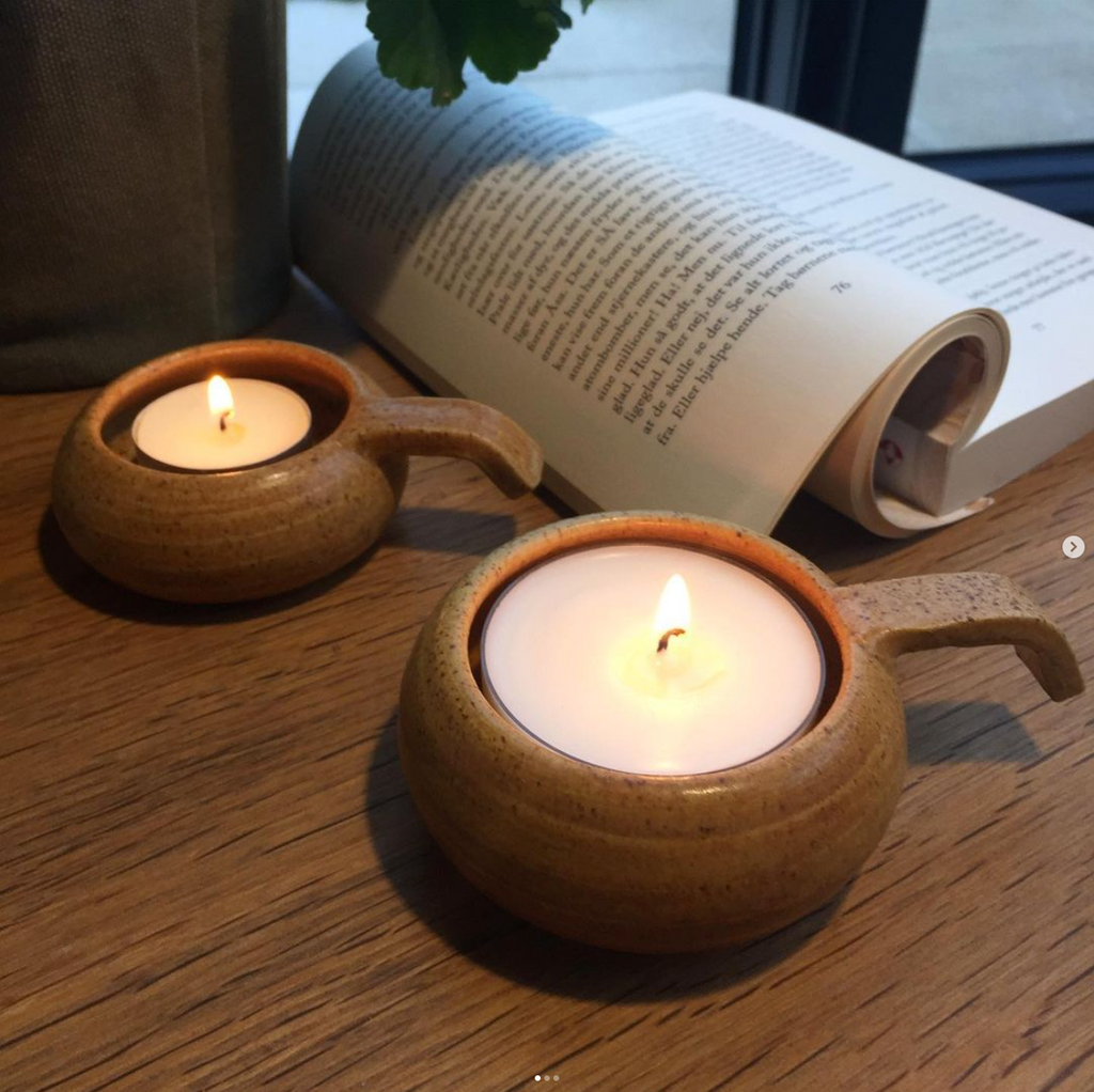 Bæredygtige soya fyrfadslys i dansk keramik