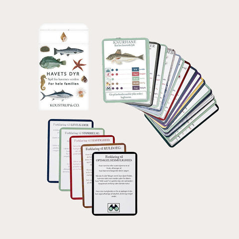 Spillekort - Koustrup & Co. - Kortspil for hele familien om havets dyr