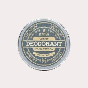 Creme deodorant uden natron og uden duft - Vegansk og Økologisk