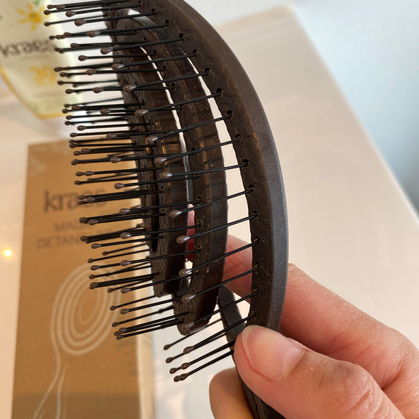 KRAES Magic Detangler hårbørste - Af hvedehalm og kaffegrums