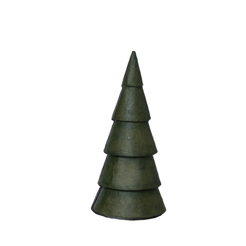 Juletræer af genbrugspapir - Burnt Olive H30 cm