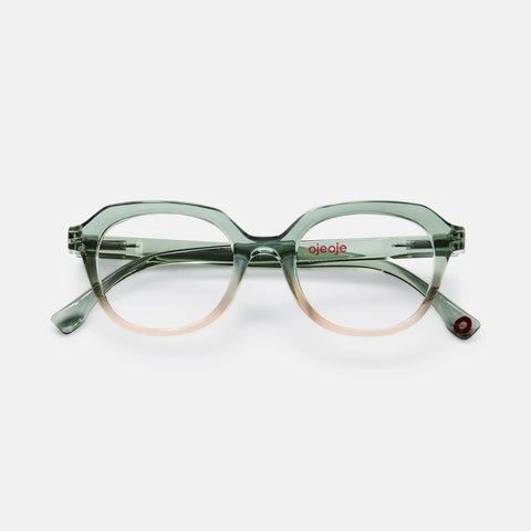 OjeOje Læsebrille C grøn/sand - 100% Genanvendt plast
