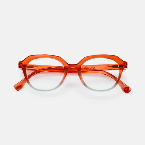 OjeOje Læsebrille C orange/grøn - 100% Genanvendt plast
