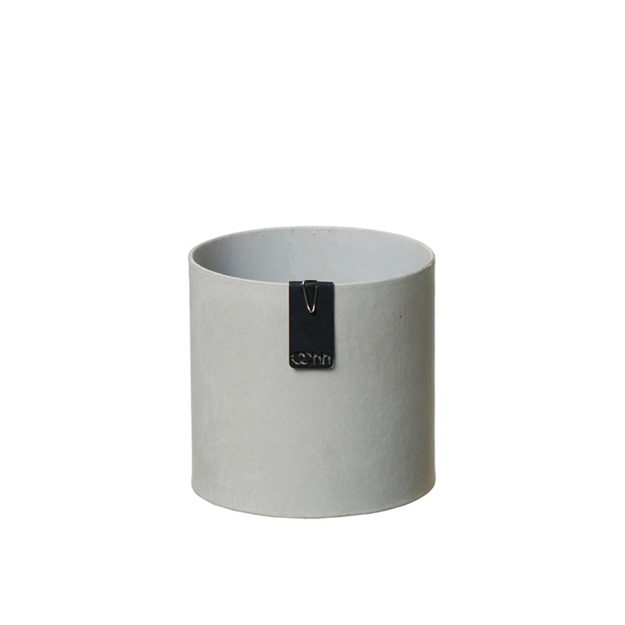 Urtepotte af genbrugspapir - Tokyo cylinder 11 cm Grey