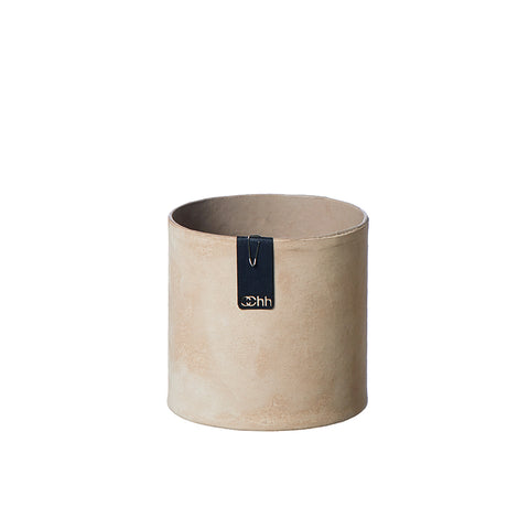 Urtepotte af genbrugspapir - Tokyo cylinder 11 cm Light Brown