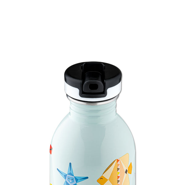 24Bottles Urban Kids drikkeflaske med sportslåg - Sea Friends - 500 ml