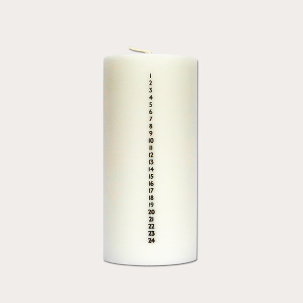 Soya julelys - Kalenderlys - 15 cm høj x 80 brændetimer