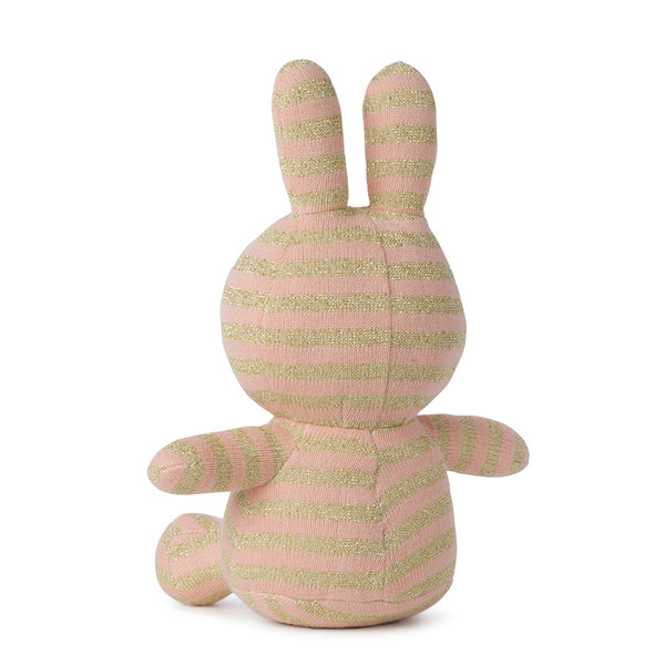 Miffy Sitting Organic Cotton - Stripe Pink 23 cm