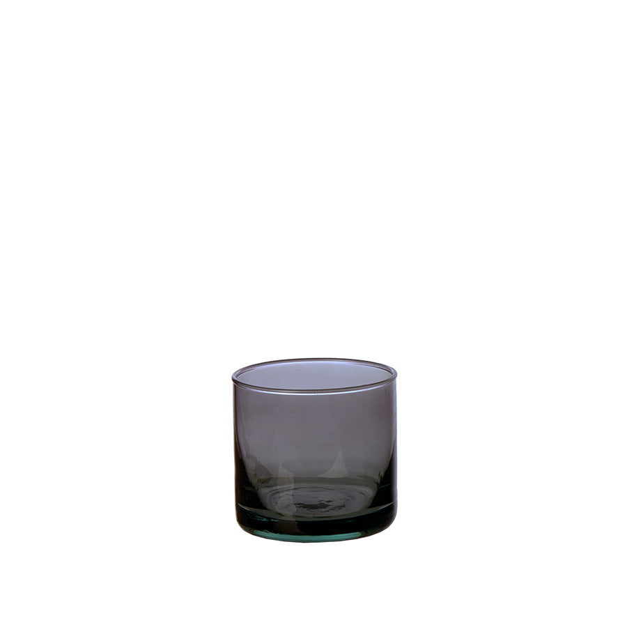 Vase / Lysestage af genbrugsglas - Valencia Glas H9 cm Mauve Taupe
